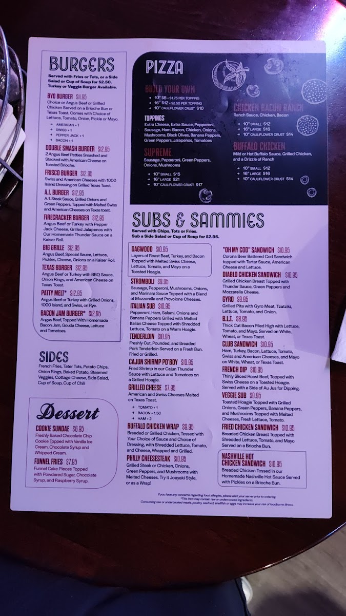 Joe's Grille Menu - Image 2